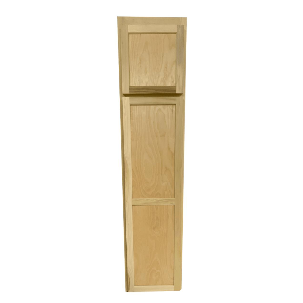 Kitchen Utility Pantry Cabinet | Unfinished Poplar | Shaker Style | 84x18x24 in